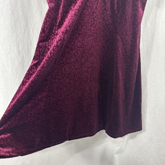 Rewind Red Velvet Cheetah Print Babydoll Mini Dress Womens Size XL Party Whimsy - Picture 6 of 10